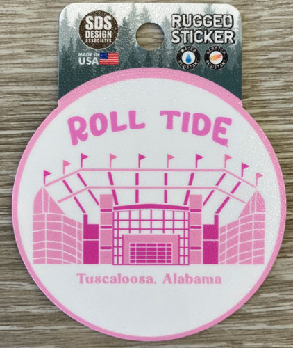 Pink Bryant Denny Stadium Rugged Decal