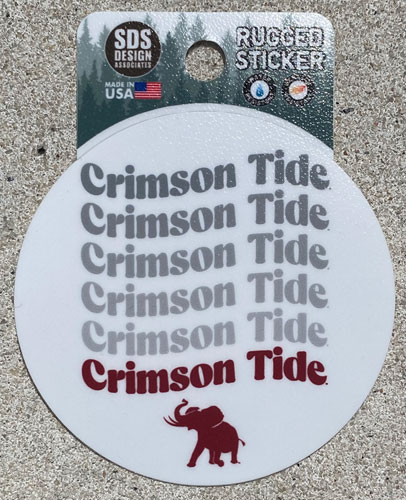 Crimson Tide Wave Rugged Decal