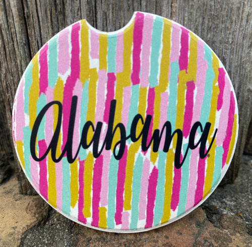 Alabama Canvas Car Coaster