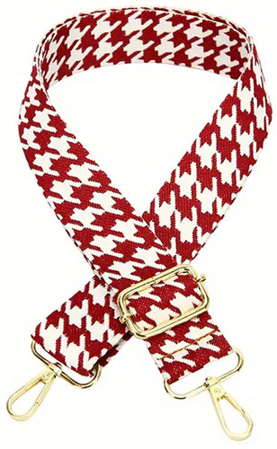 Adjustable Houndstooth Bag Strap