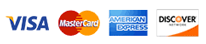 Visa, MasterCard, American Express, Discover